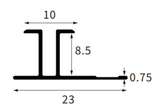 8MM H Shape Trims AL-QB-0804A-8