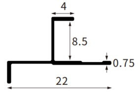 8MM Outer Corner Trim AL-QB-0807A-8