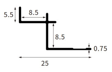 8MM Inner Corner Trim AL-QB-0809A-8