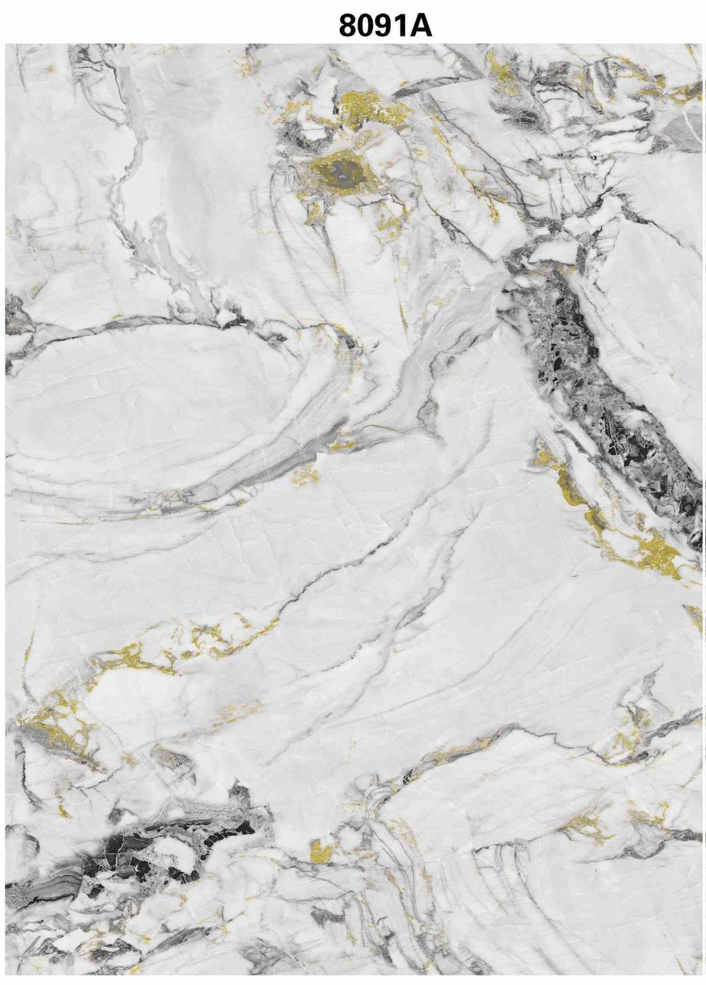 Marble Stone Series - Luxury Gold Ink White Marble KBJ1-8091A/B-808-4X10 (Combo A&B)