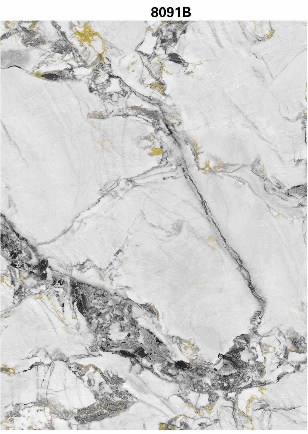 Marble Stone Series - Luxury Gold Ink White Marble KBJ1-8091A/B-808-4X10 (Combo A&B)