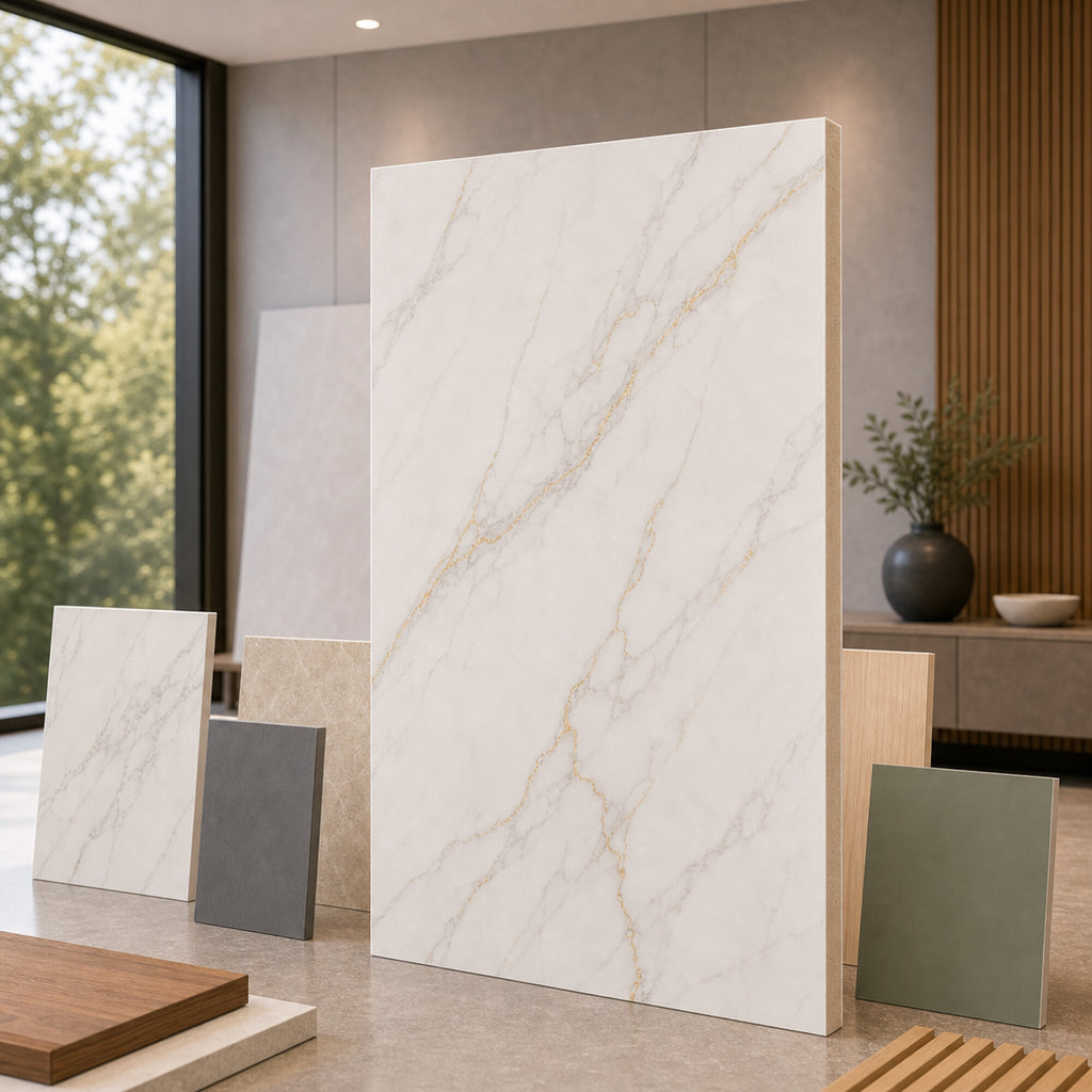 Calacatta Gold Marble marble-look wall panel showroom sample board