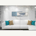 Calacatta White Marble combo marble-look wall panel installed in a modern interior