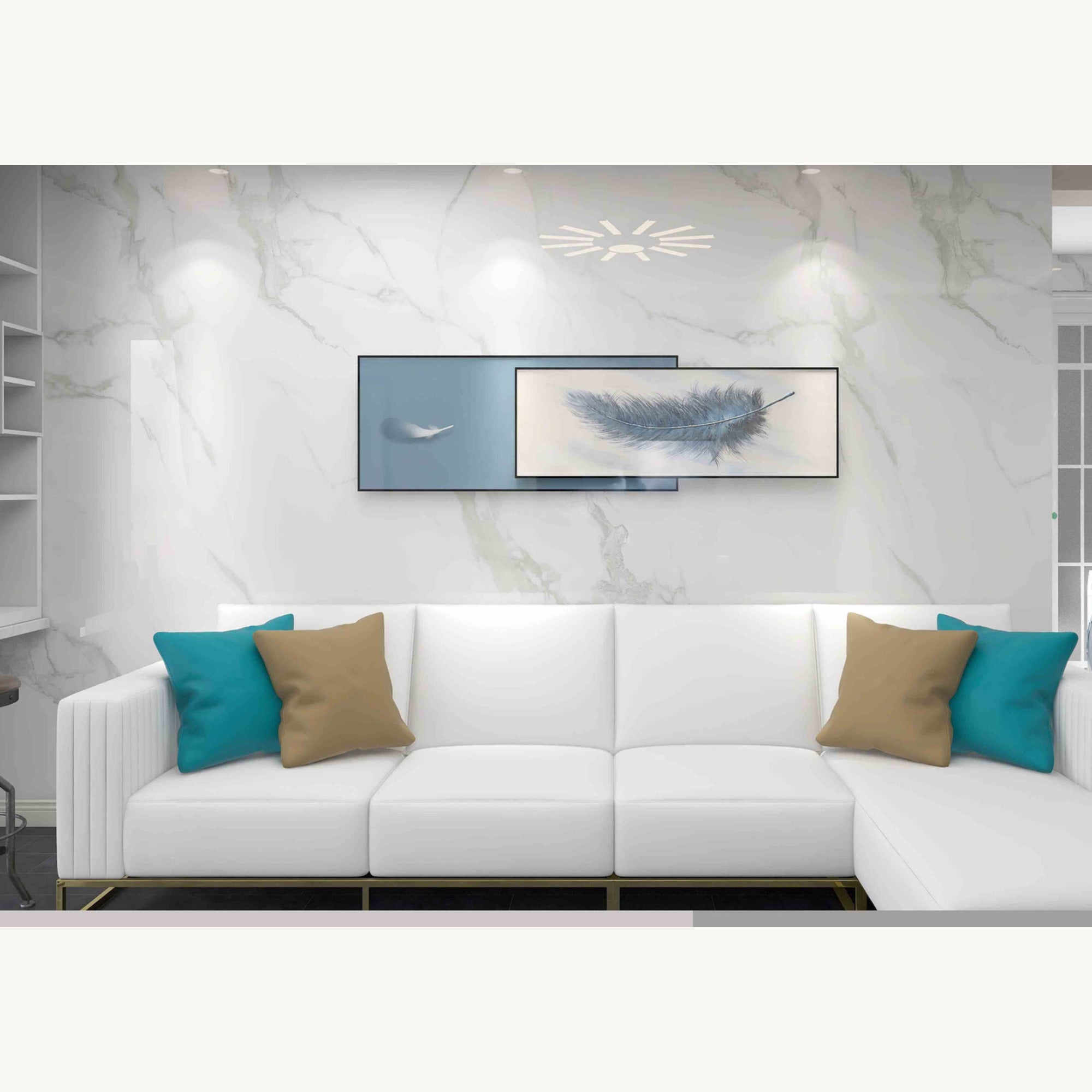 Marble Stone Series - Calacatta White Marble KB-8047-808-4X10 (Combo A&B)