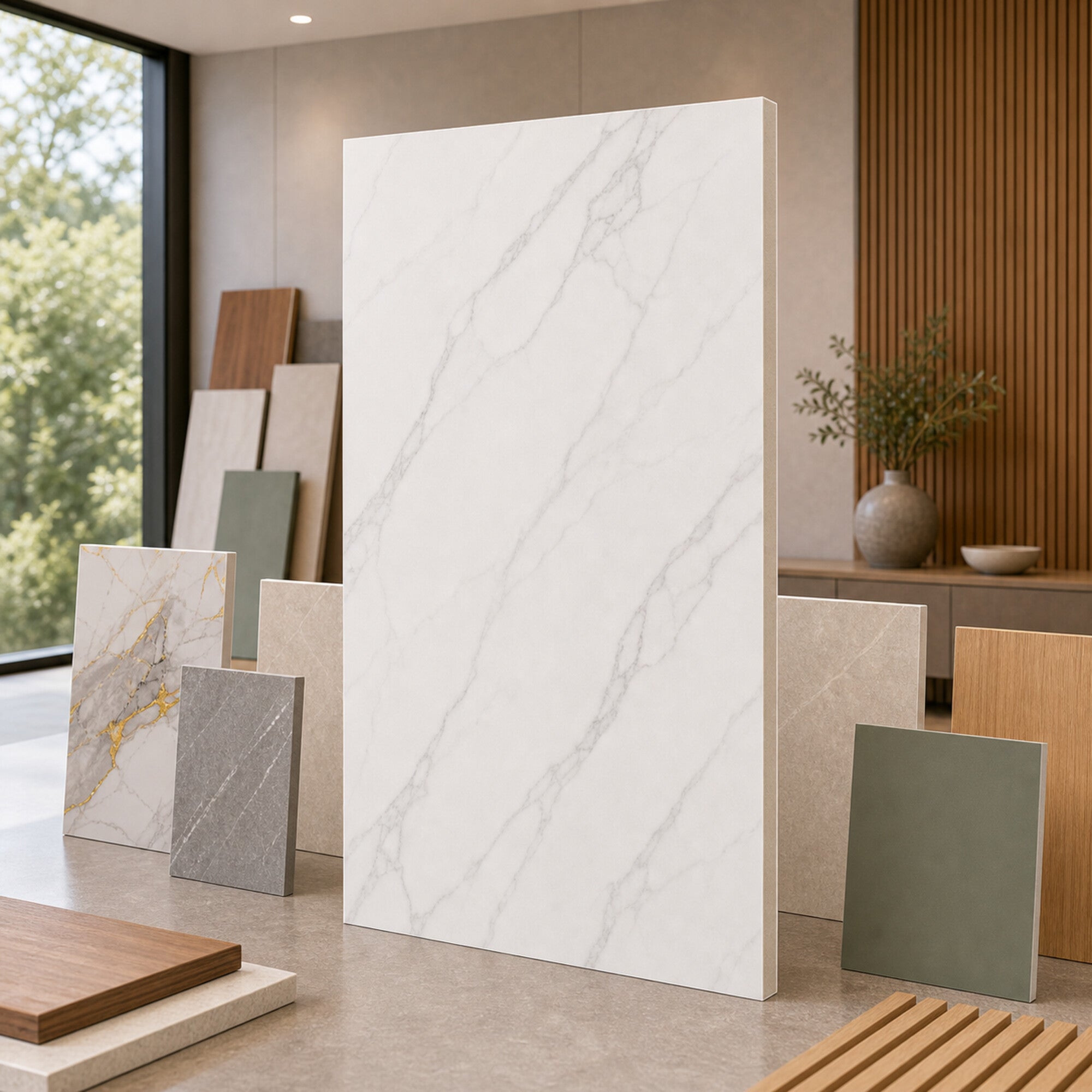 Marble Stone Series - Calacatta White Marble KB-8047-808-4X10 (Combo A&B)
