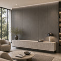 Dark Grey with Subtle Texture subtle textured wall panel installed in a modern interior