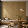 Herringbone Ash wood-look wall panel installed in a modern interior