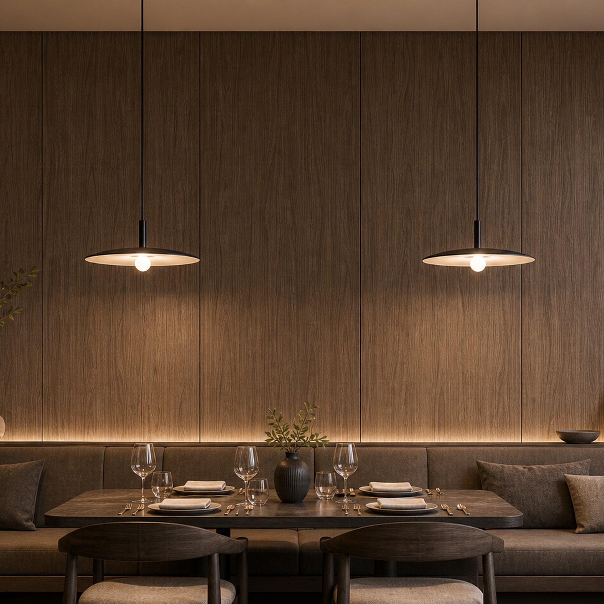 Raw Bark Walnut wood-look wall panel installed in a modern interior
