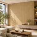 Warm Sierra Oak wood-look wall panel installed in a modern interior